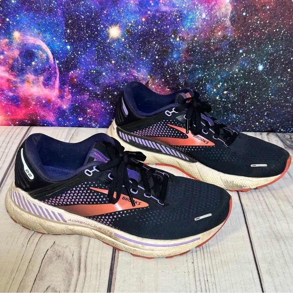 Brooks Adrenaline GTS Women Sz 8 D Black/Purple Athletic Sneaker ​​Running Shoes - Image 10