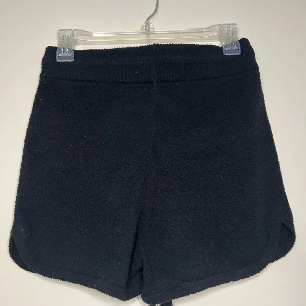 Aqua Teddy Fleece Shorts Black Size Small NWT loungewear‎ - Image 3