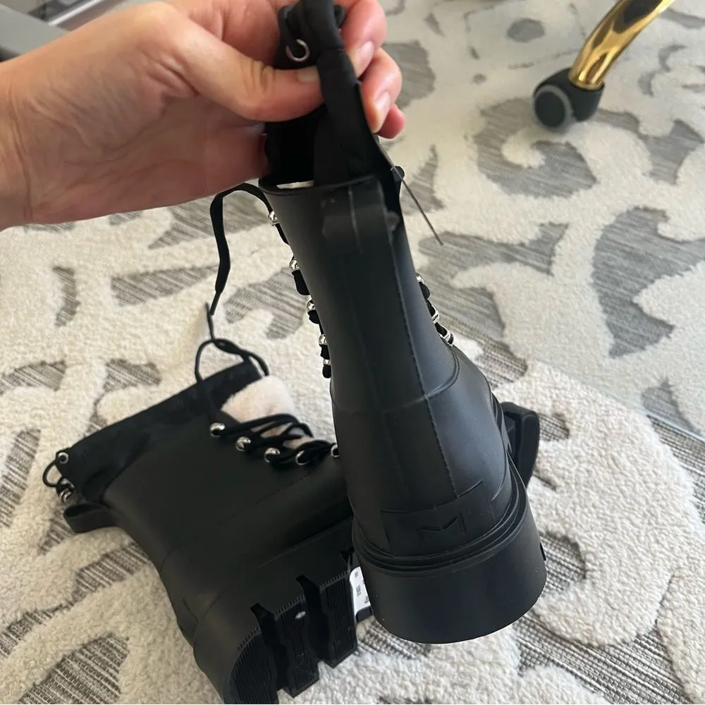 Marc Fisher Freely Waterproof Combat Lace-Up Boot in Black Size 9 NEW - Image 8