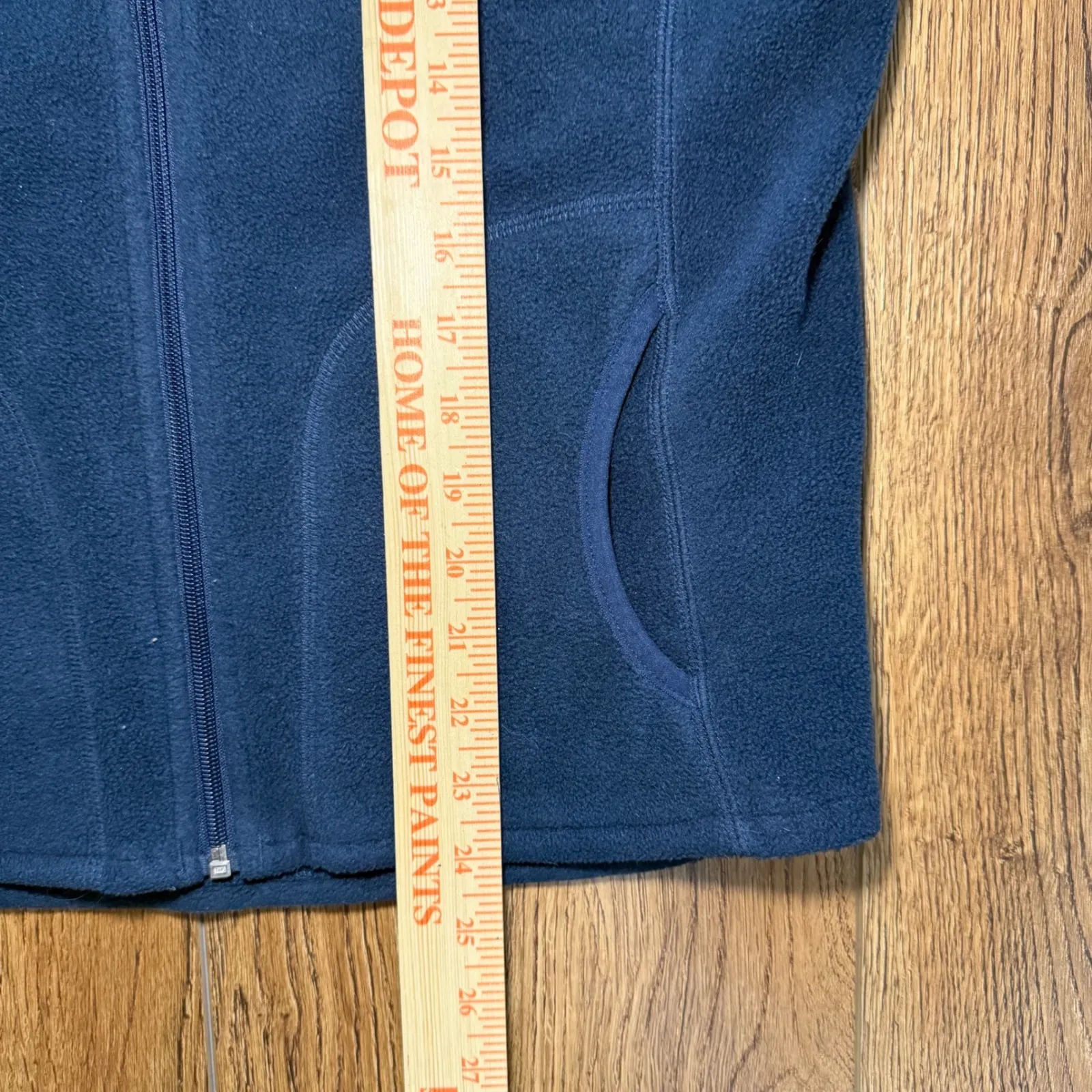 Woolrich Fleece Vest Navy Blue Full Zip Pockets Womens Size Medium Gorpcore - Image 5