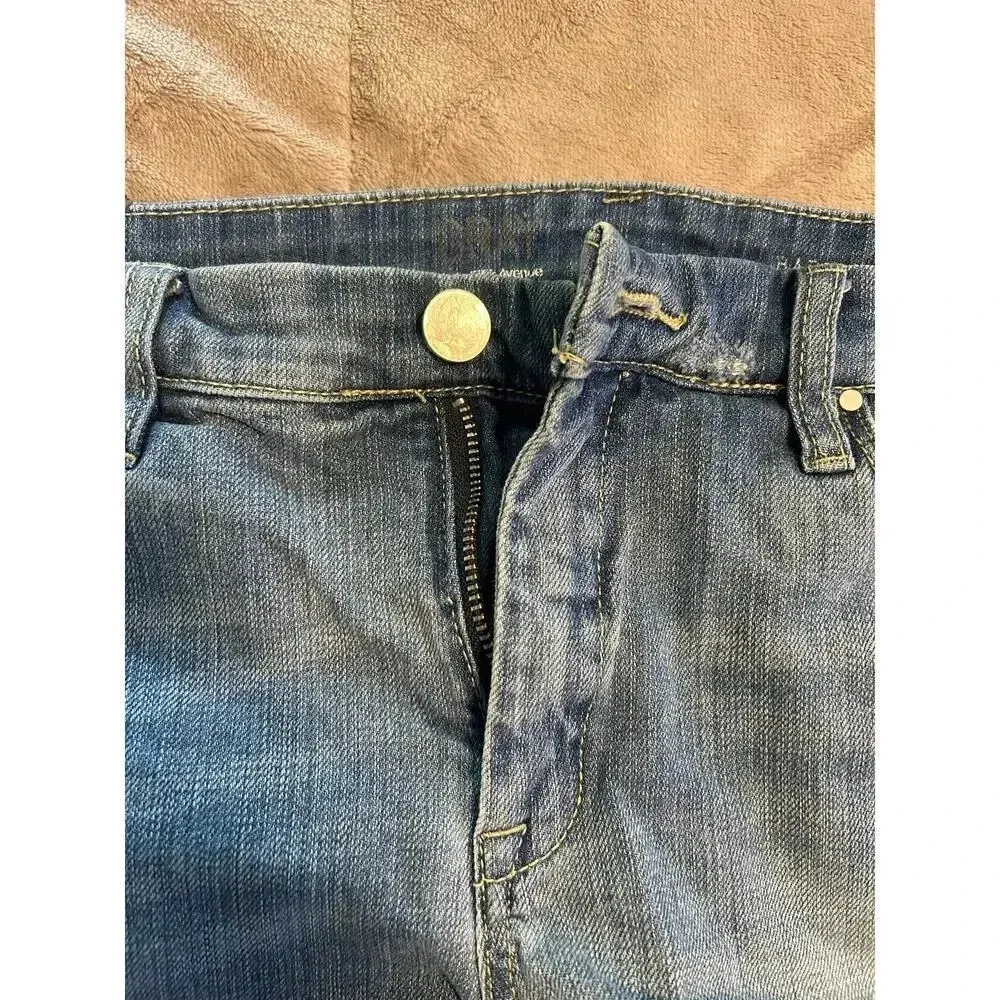 Gray Saks Fifth Avenue Jorts Size 29 Baby Shorts Lace Frayed Hem Jean Denim Blue - Image 10