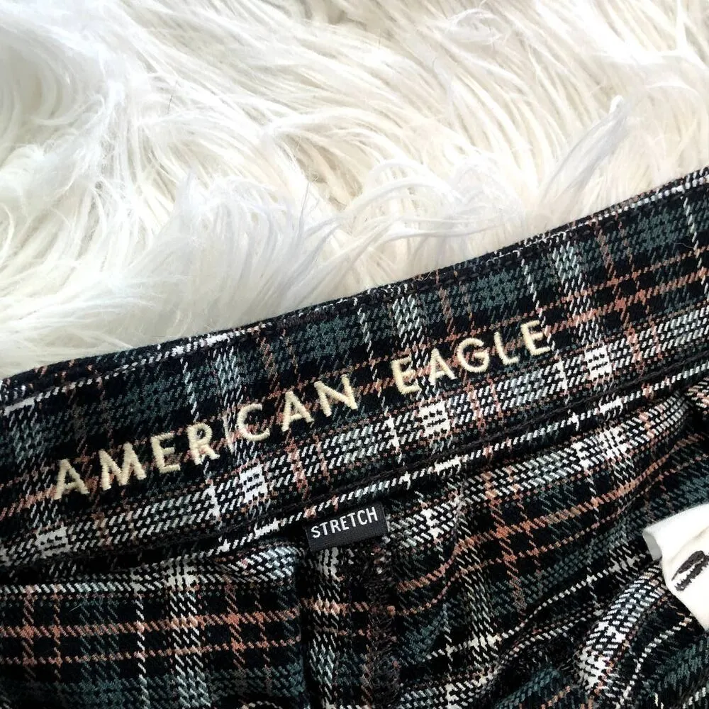 NWOT American Eagle Plaid Trouser, Size 12 Regular, 12R - Image 3
