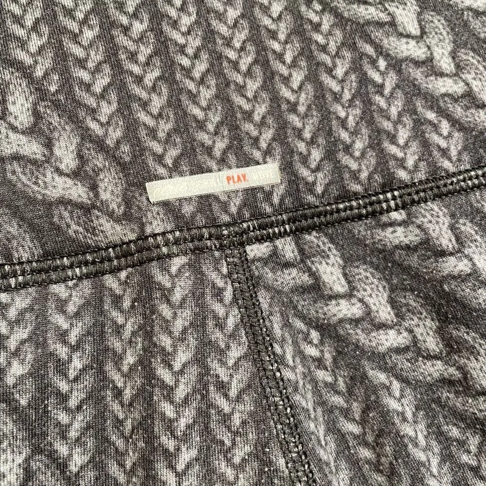 Aerie Chill Play Move High Rise Warm Thick Gray Rope Braid Leggings, Size S - Image 6