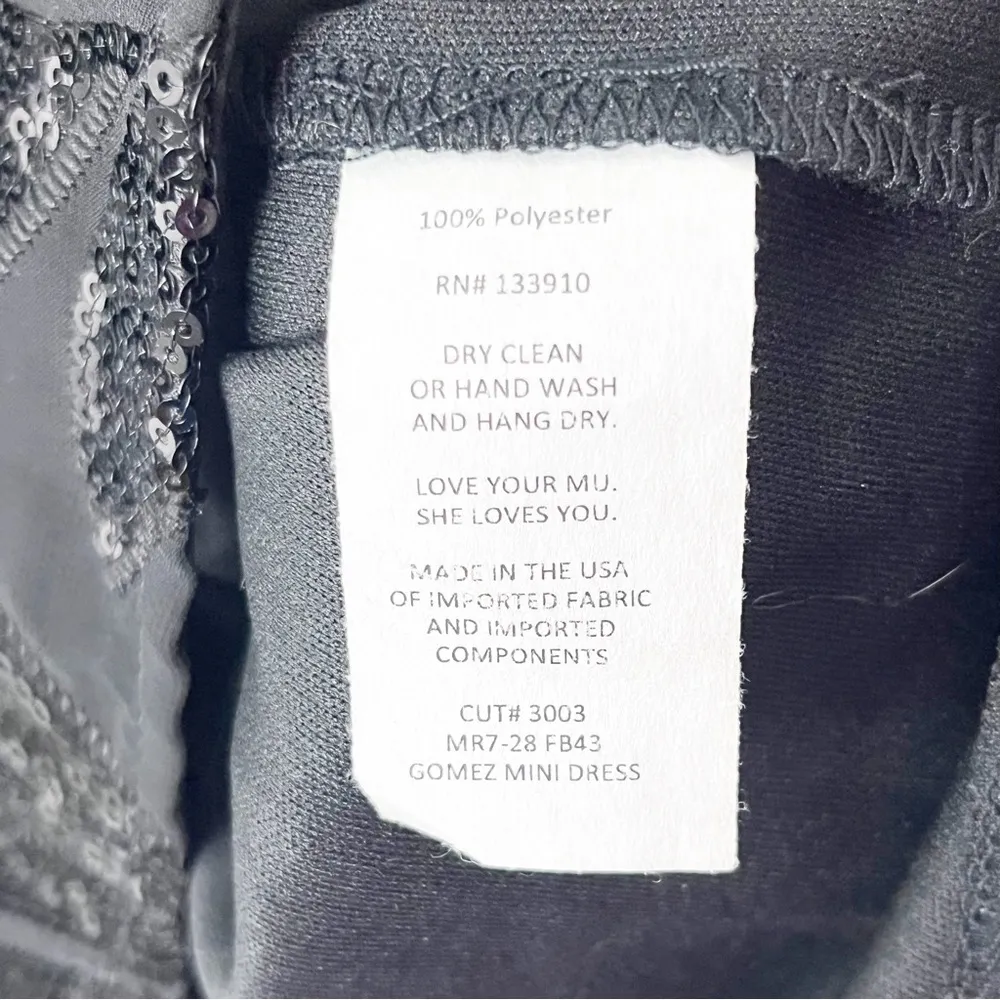 SHOW ME YOUR MUMU Gomez Black Sequin Halter Top Back Zipper Mini Dress, Size XS - Image 4