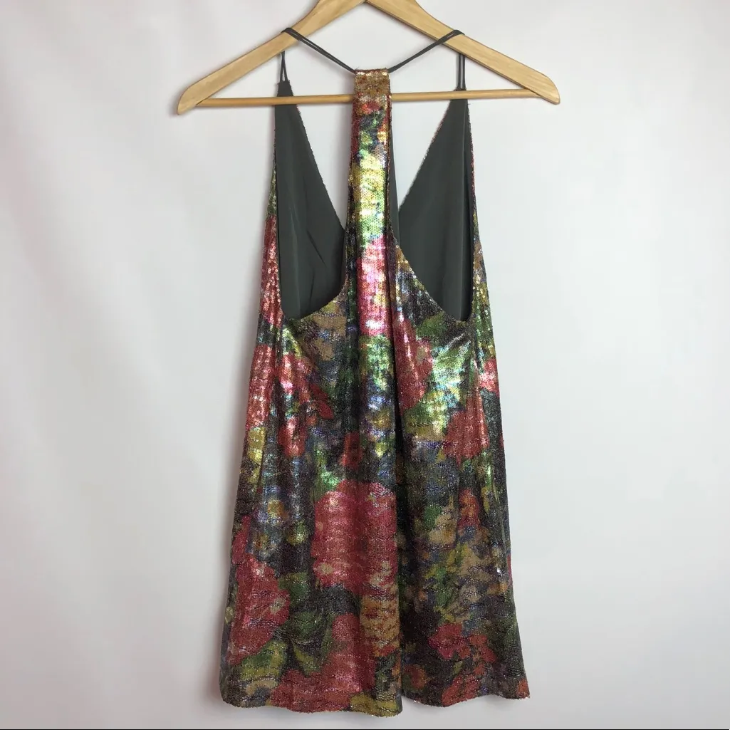 Free People Tangier Floral Sequin Mini Dress - Image 5