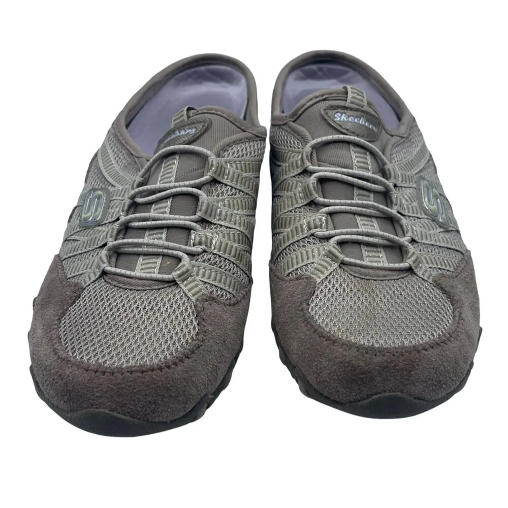 Skechers Cuddy Slip On Sneaker Mule Grey Taupe Size 6 Comfort Memory Foam - Image 2