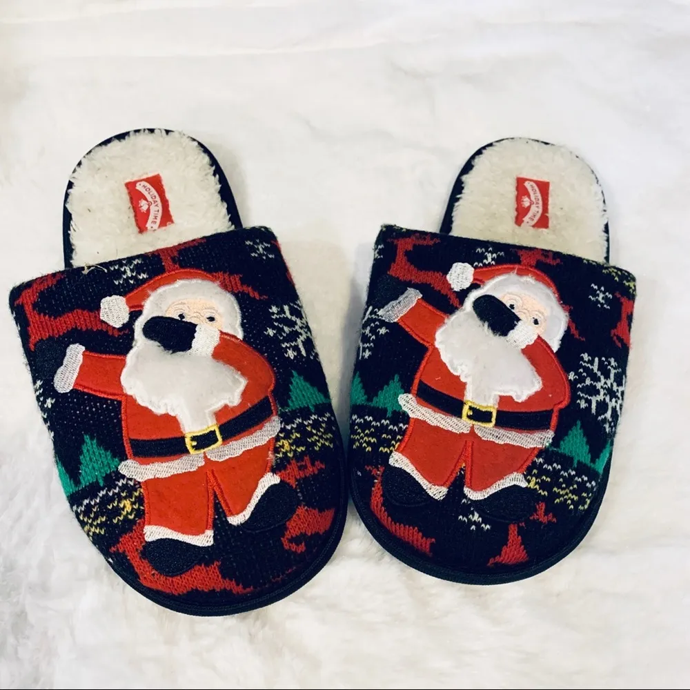 Holiday Time Ugly Christmas Dancing Santa Slippers Size 7/8 - Image 7