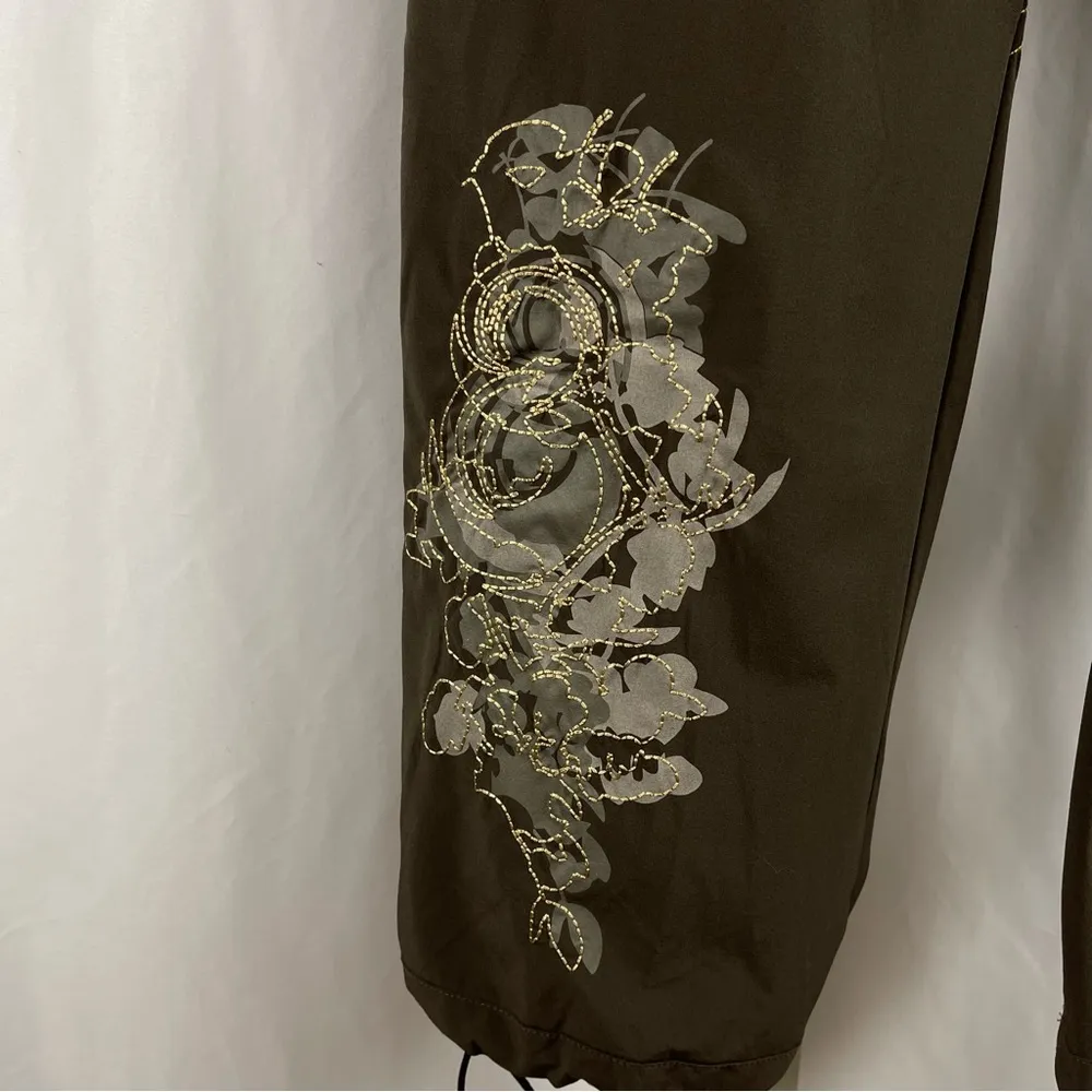 Nike Y2K Large Embroidered Cargo Baggy Oversized Loose Artsy Hippie Boho Pants - Image 6