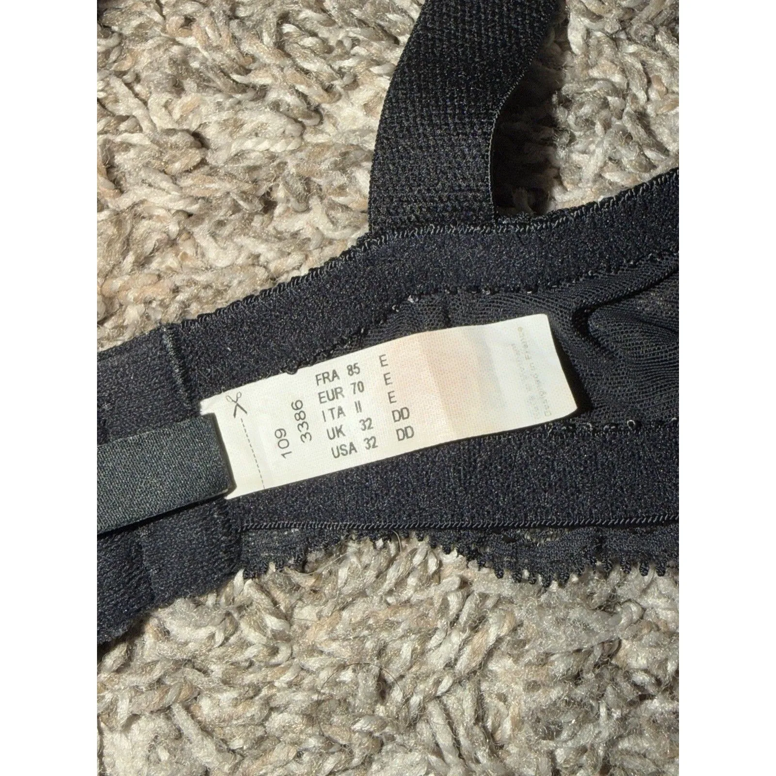 Chantelle Rive Gauche 3386 Full Coverage T-Shirt Bra Black Lace 32DD / 70E - Image 4