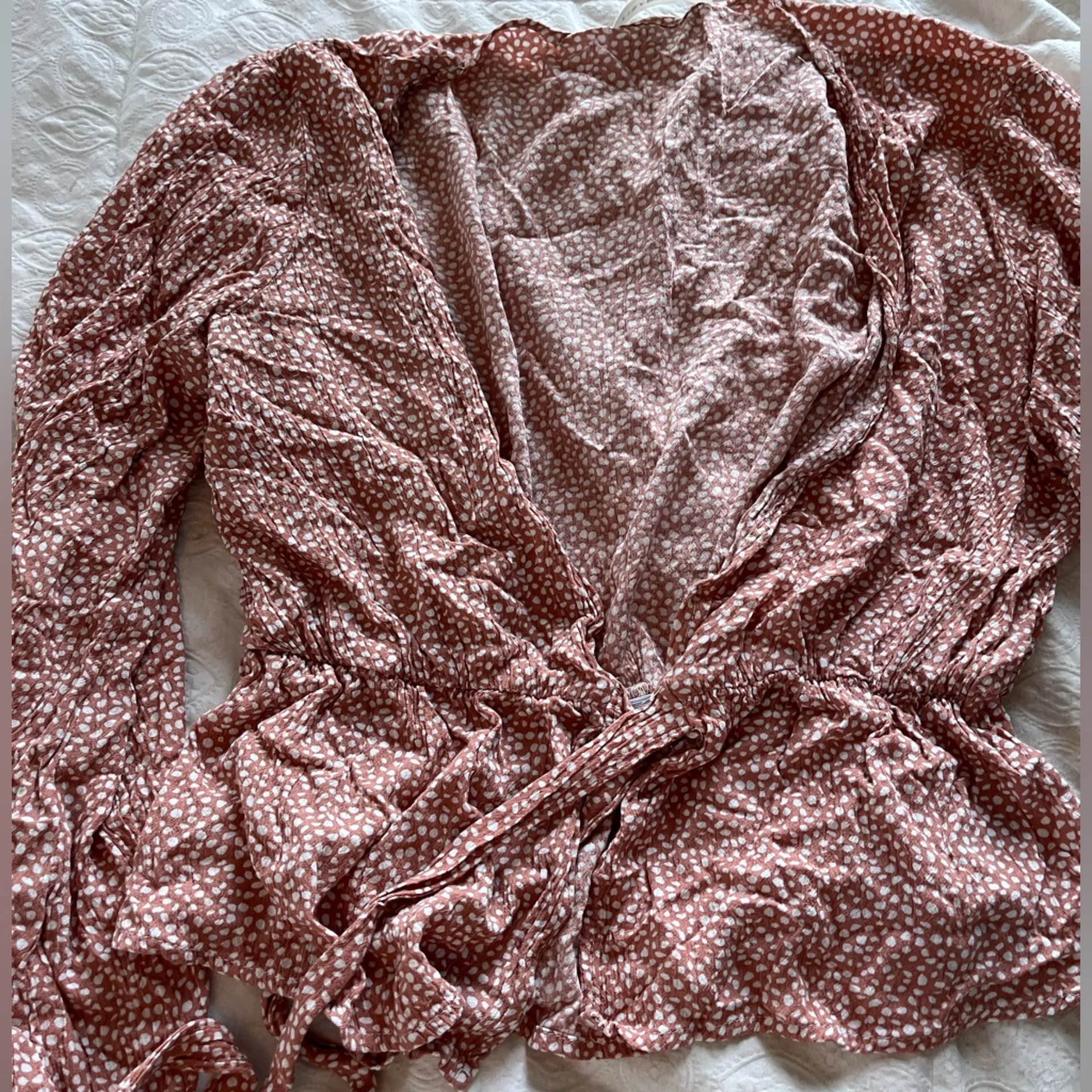 Never worn: Final Touch Terracotta Wrap Blouse size medium - Image 7