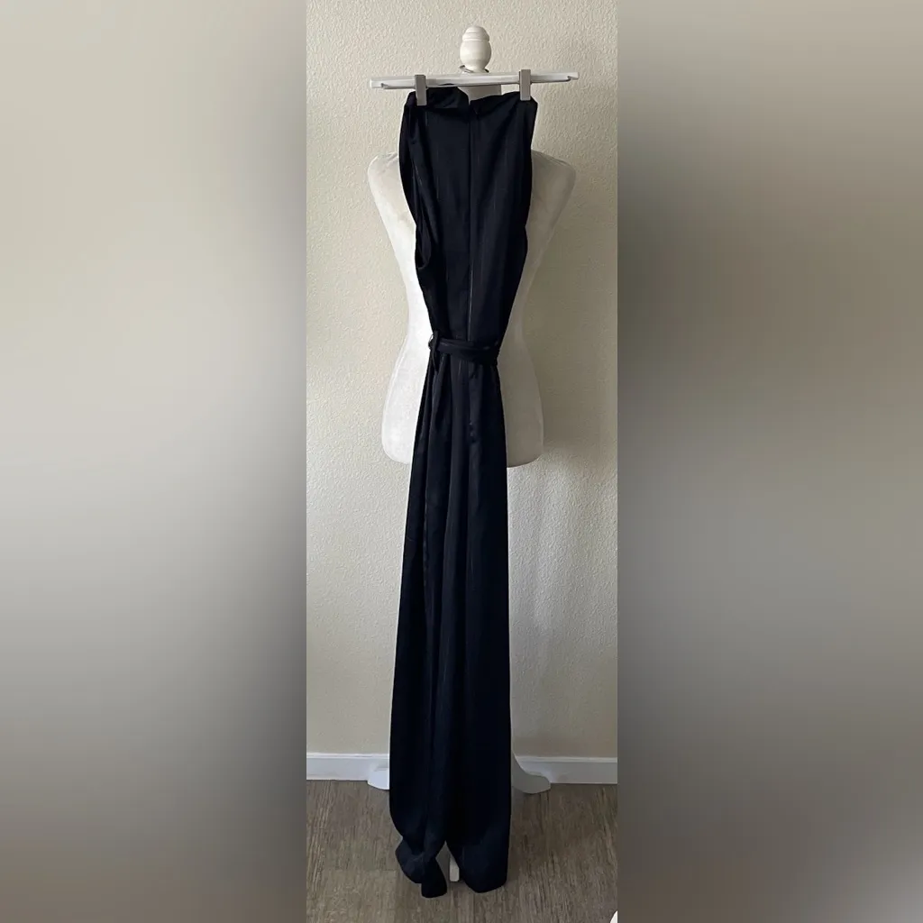 Donna Karan - V-neck Pinstripe Jumpsuit - Image 8