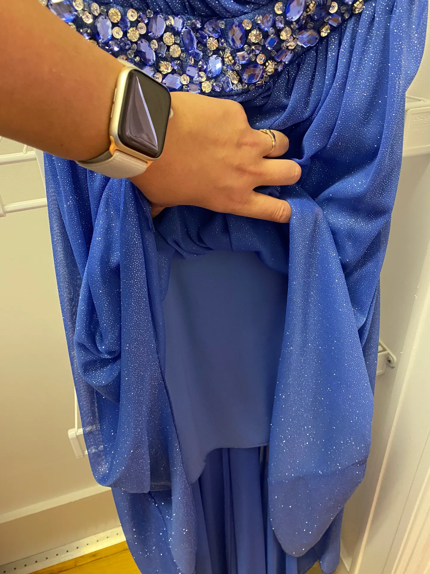 Macy's City Studios Formal / Hoco / Event Sparkly Blue Dress - Image 7