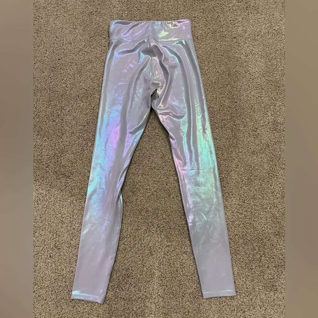Carbon38 metallic iridescent light purple leggings Silver - Image 6