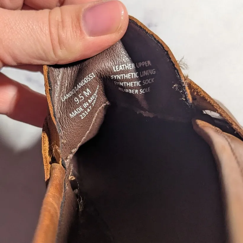 Steve Madden Lando Brown Leather Gold Tone Horsebit Chunky Sole Loafers 9.5 - Image 5