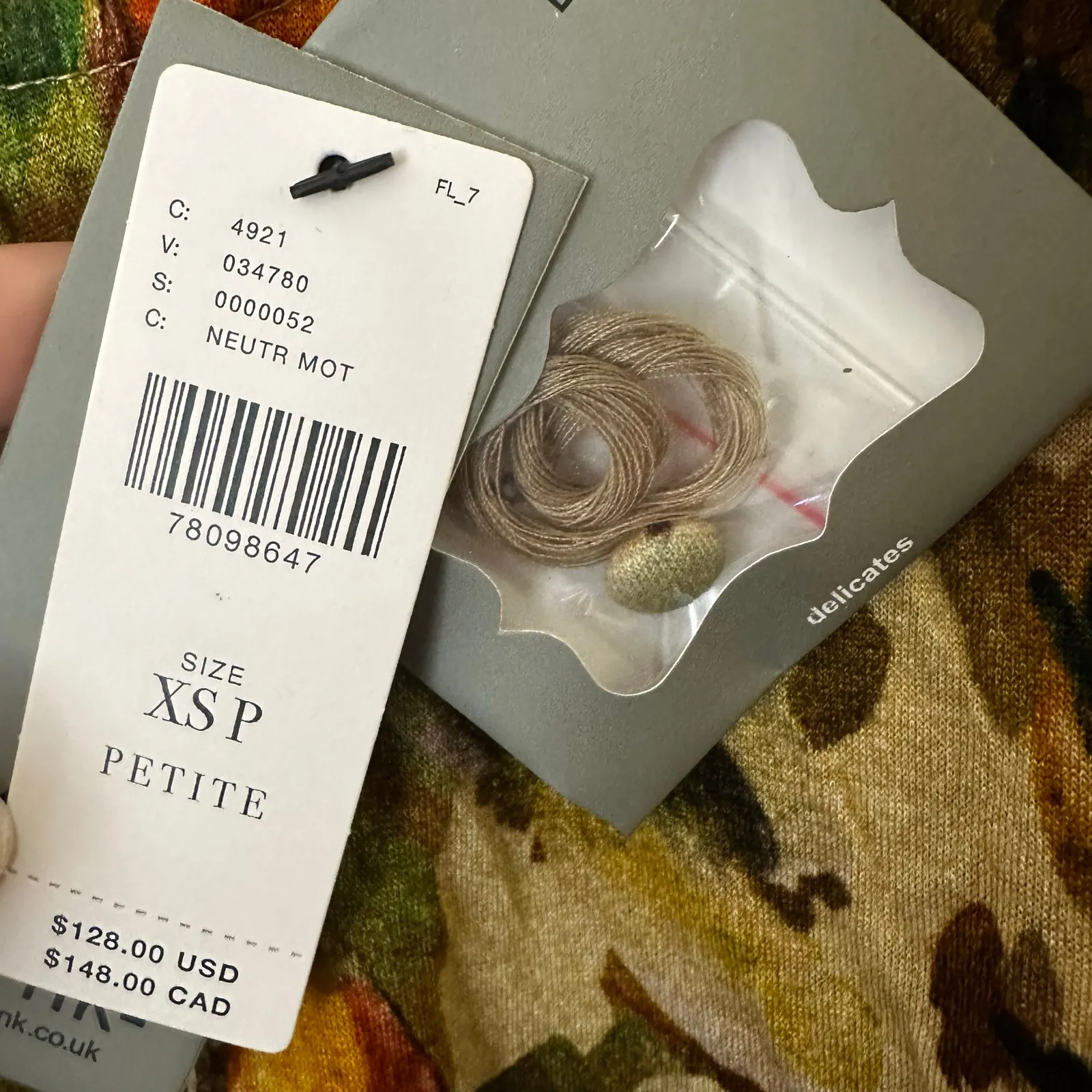 NWT Anthropologie Bl-nk Sequin-Embellished Blouse in Neutral Motif - Image 8