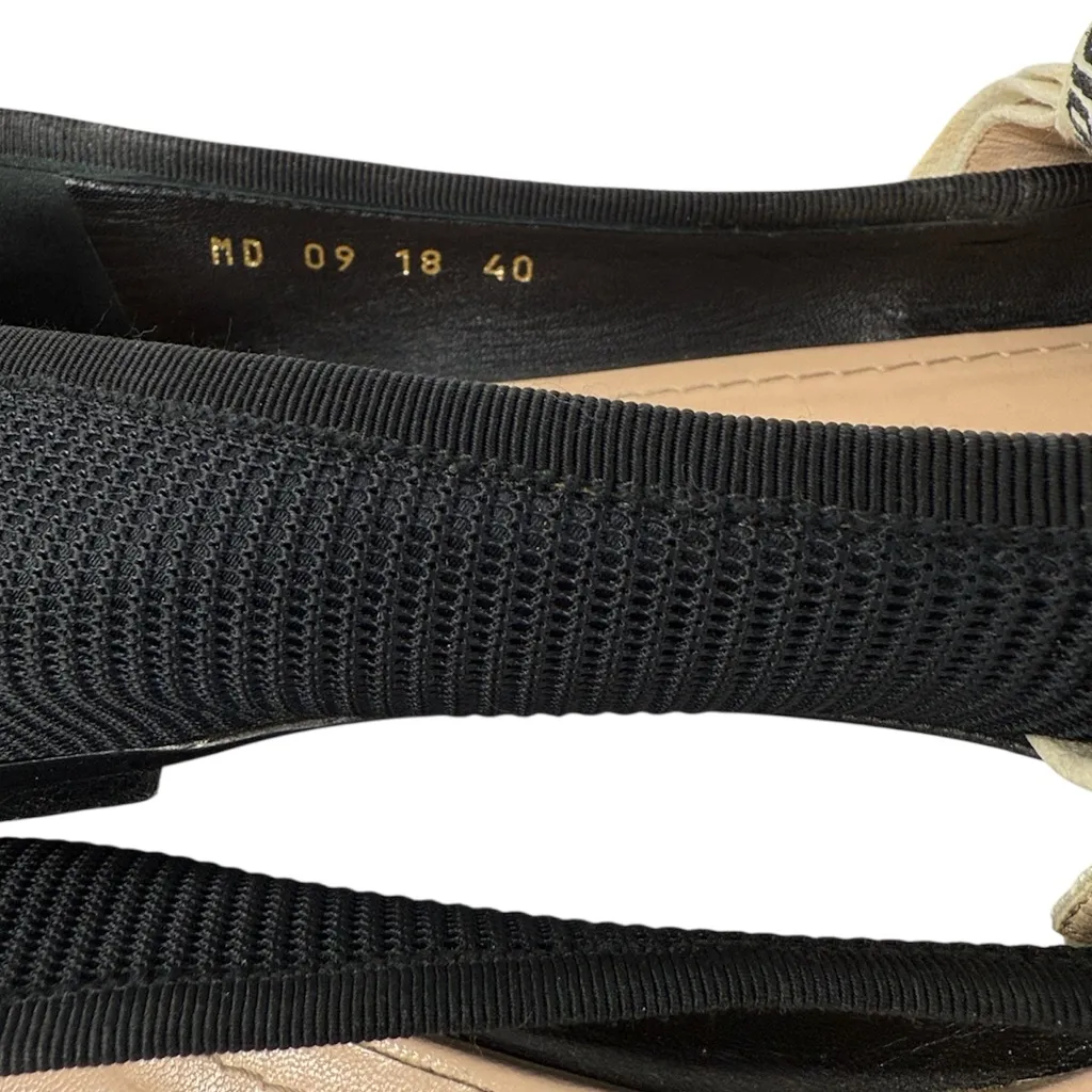 Dior Miss J’Adior Ribbon Black Miss J Ballerina Mary Jane Ballet Flats Size 40 - Image 8