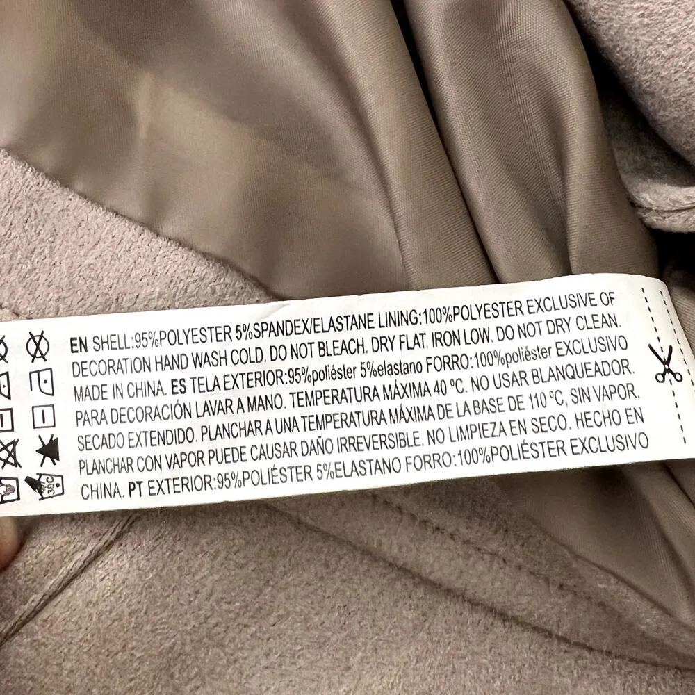 Forever 21 Beige Suede Cropped Moto Jacket - Image 7