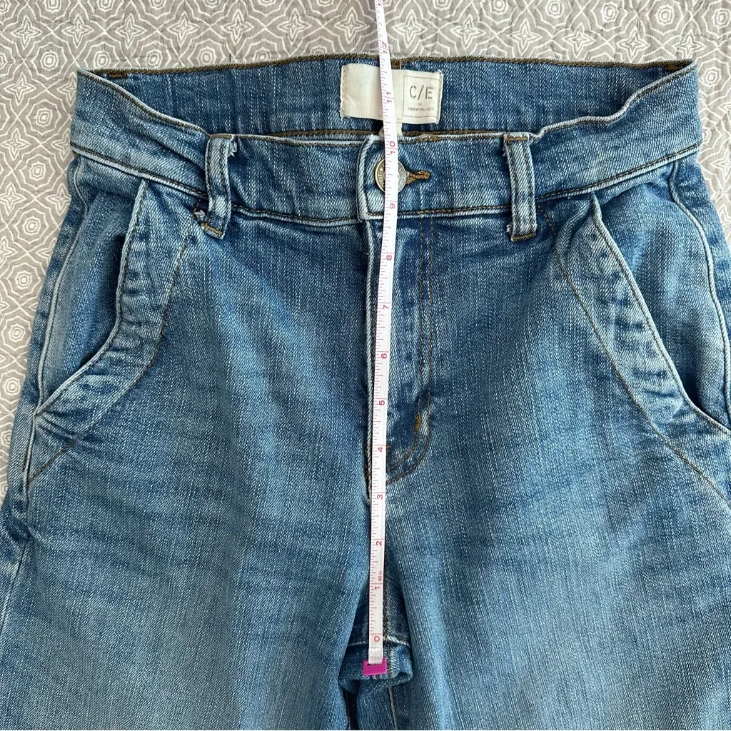 Current/Elliott The Painter Wide Leg Denim Blue Jeans Size 24 - Image 11