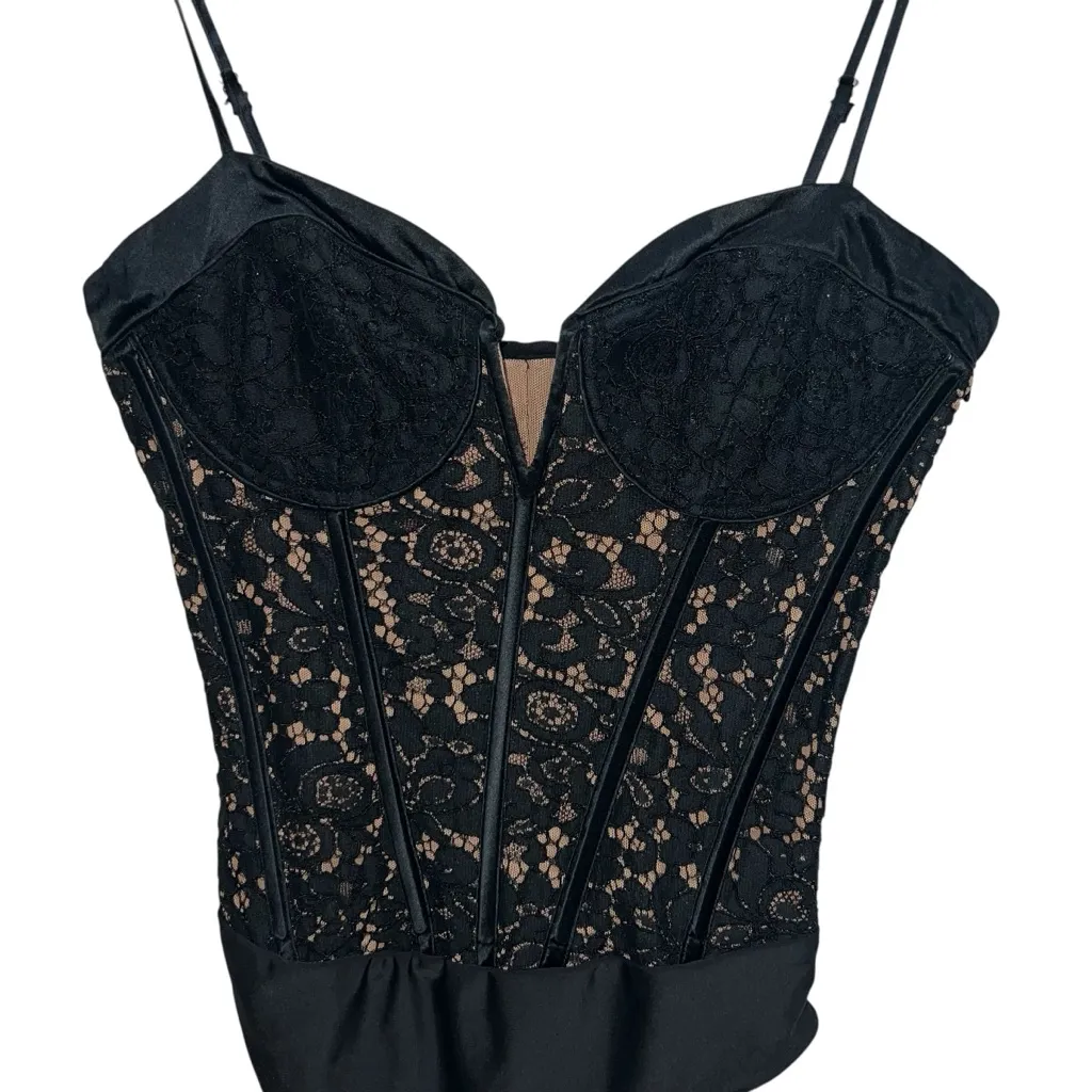 NEW NWT Cami NYC Anne Corded Lace Bodysuit In Black - Image 5