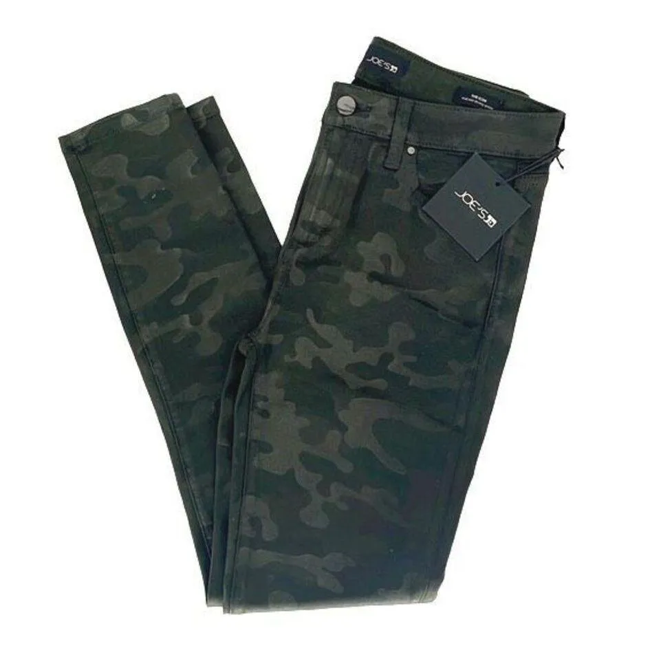 Joe's Jeans Womens Coated Laser Camo The Icon Mid Rise Skinny Ankle Green Size 2 - Image 7