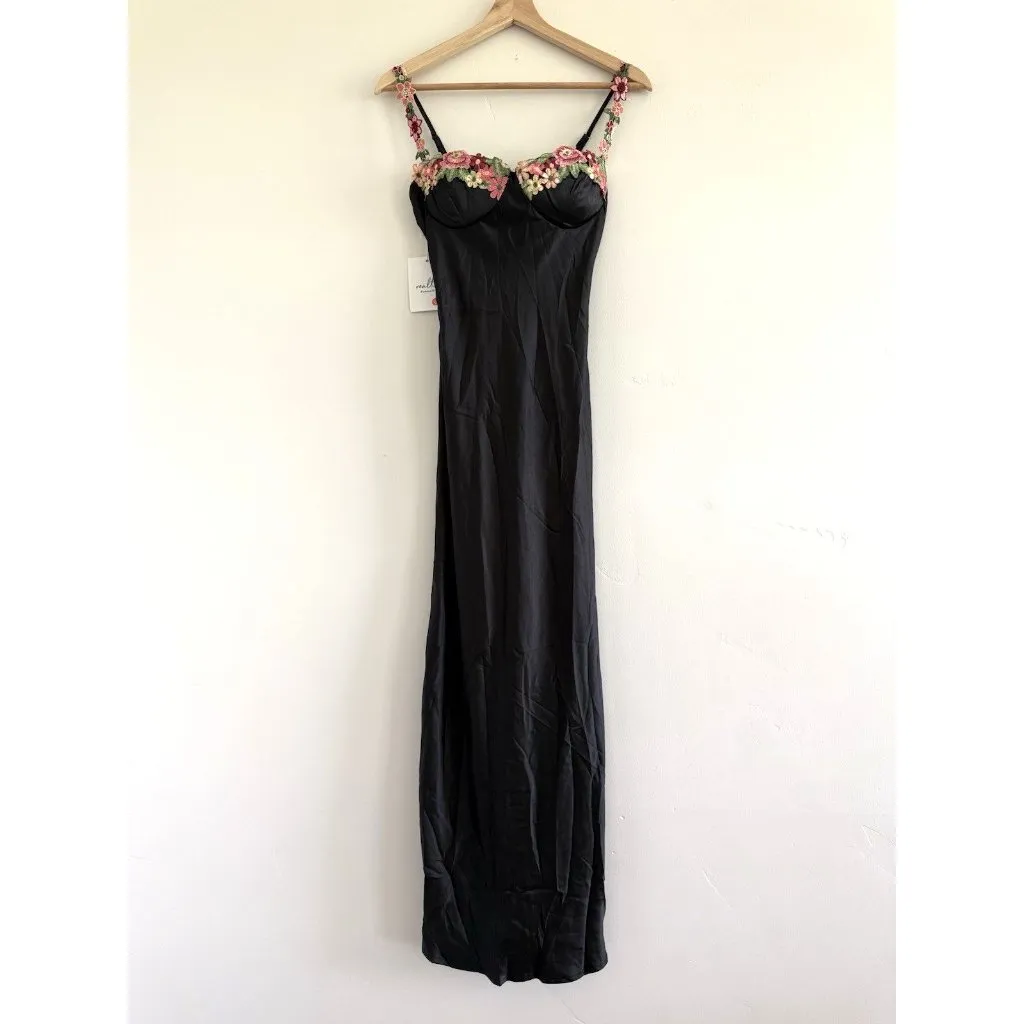 Princess Polly Kenzie Size XS Maxi Dress Black Coquette Sexy Prom Party Holiday - Image 3