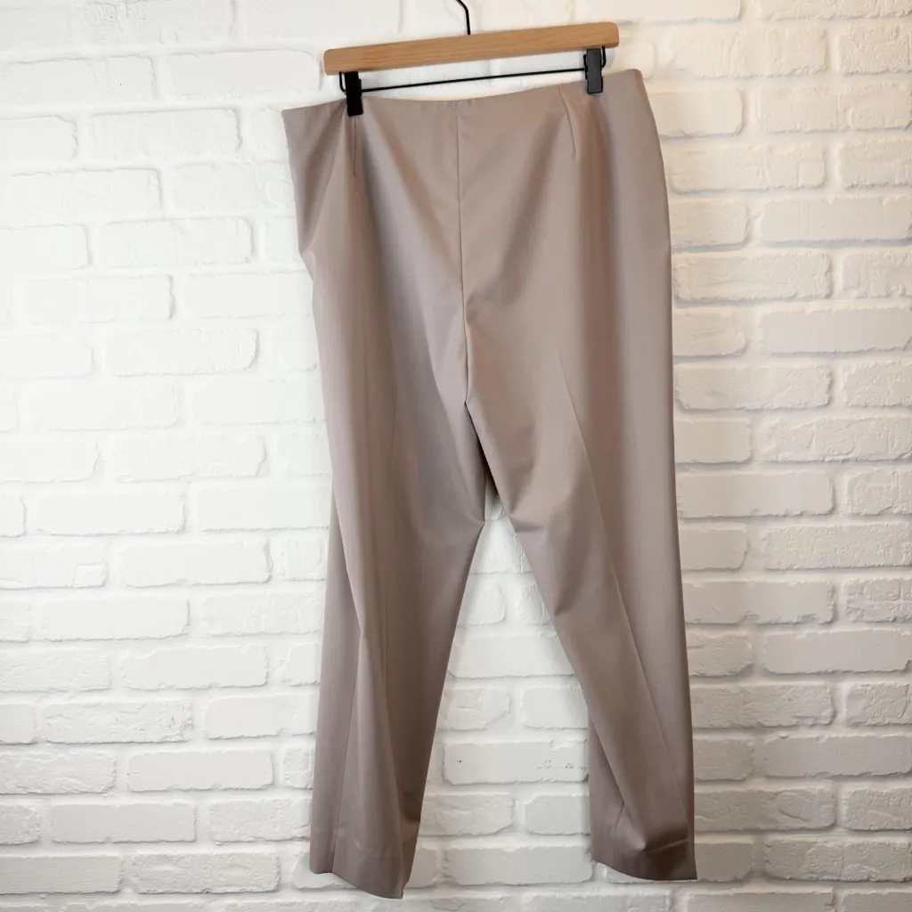 Lafayette 148 Stanton Trousers Khaki Tan Drift Side zip Pants Office NWT 14 - Image 7