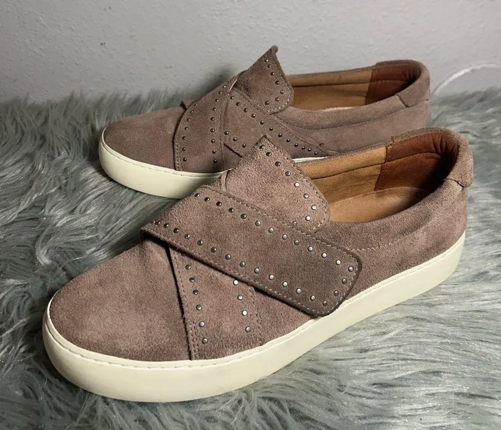 FRYE Nina Stud Slip On Suede Dusty Rose Sneakers Size 9.5 W - Image 3