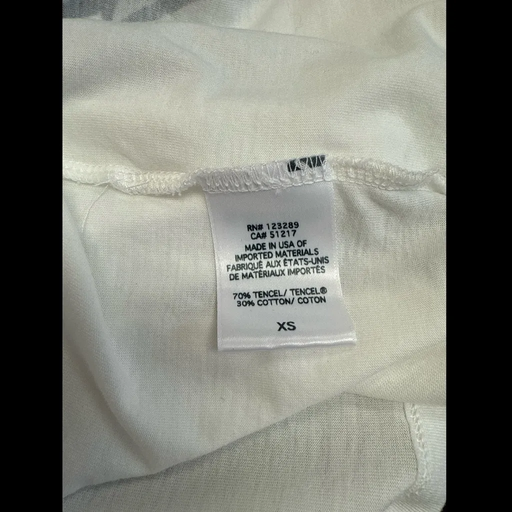 Lauren Moshi NWT White Wolf Painted Evil Eye Boyfriend Tee Size XS - Image 9