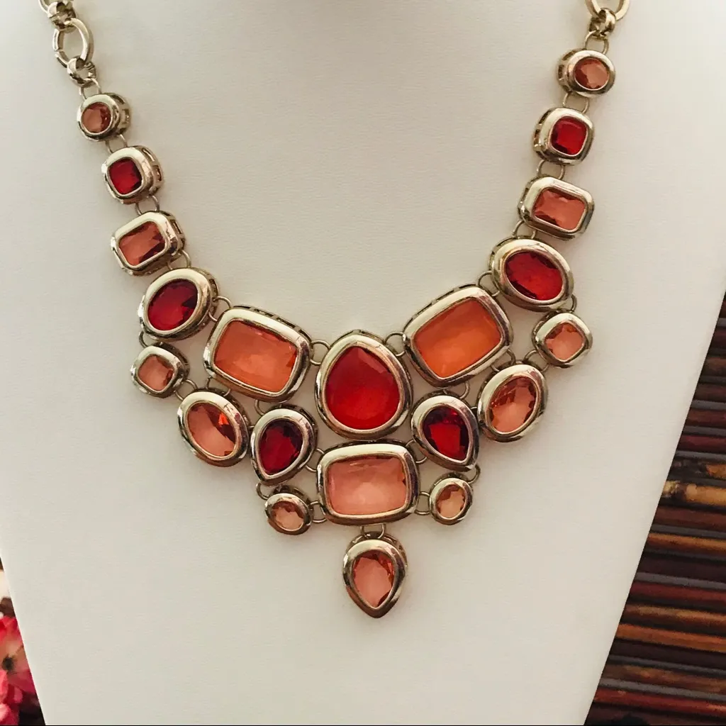 White House Black Market Faux Stone Necklace - Image 2