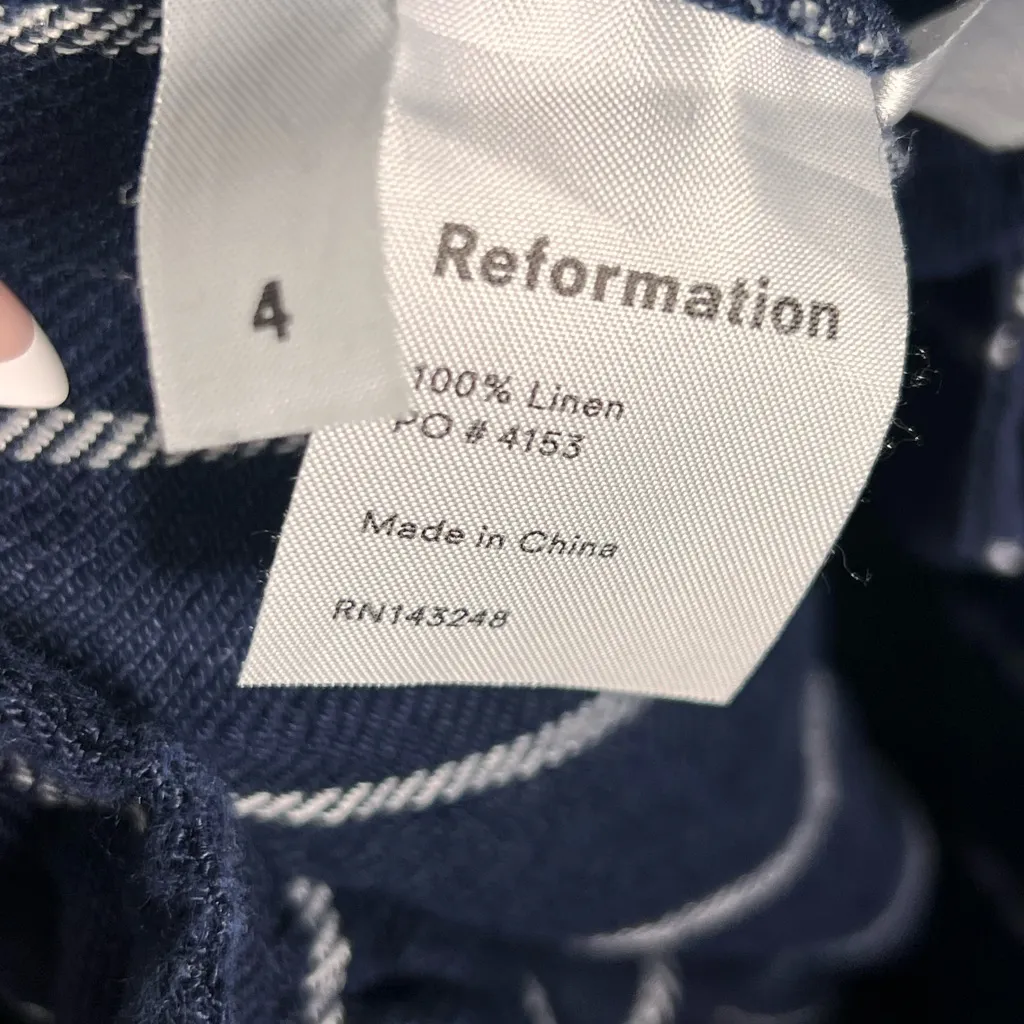 Reformation Verano Striped Linen Pants - Image 8