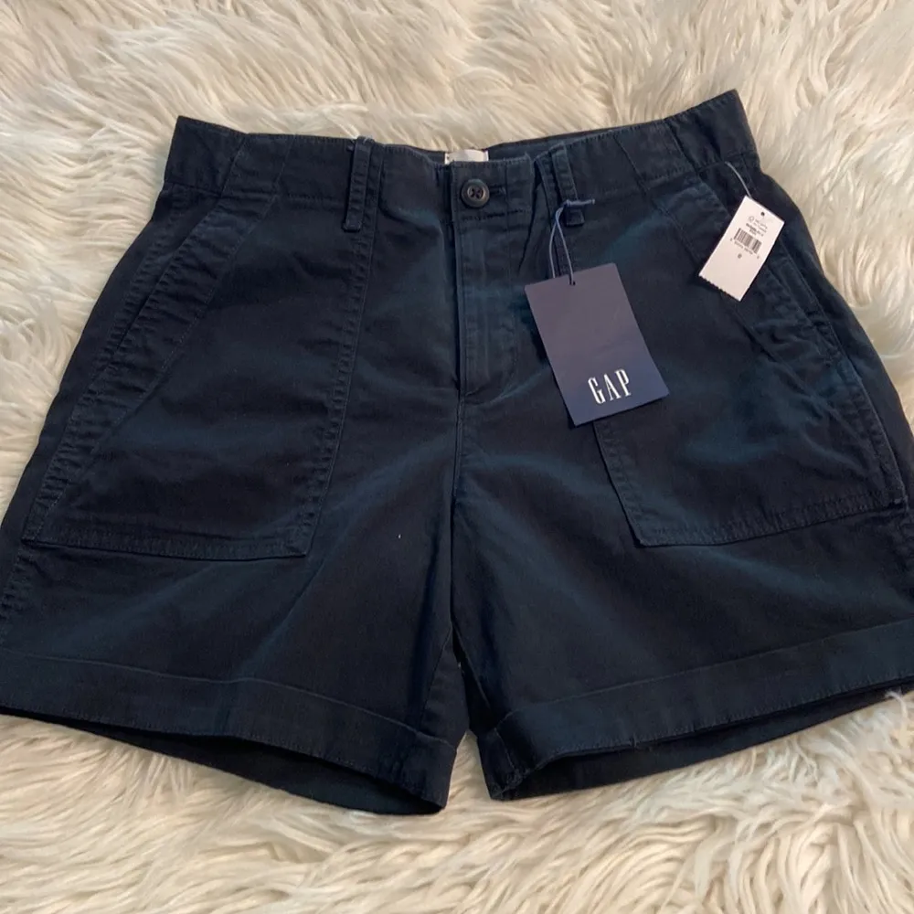 GAP 5” High Rise Khaki Shorts size 0 waist 28” brand new color navy blue - Image 8