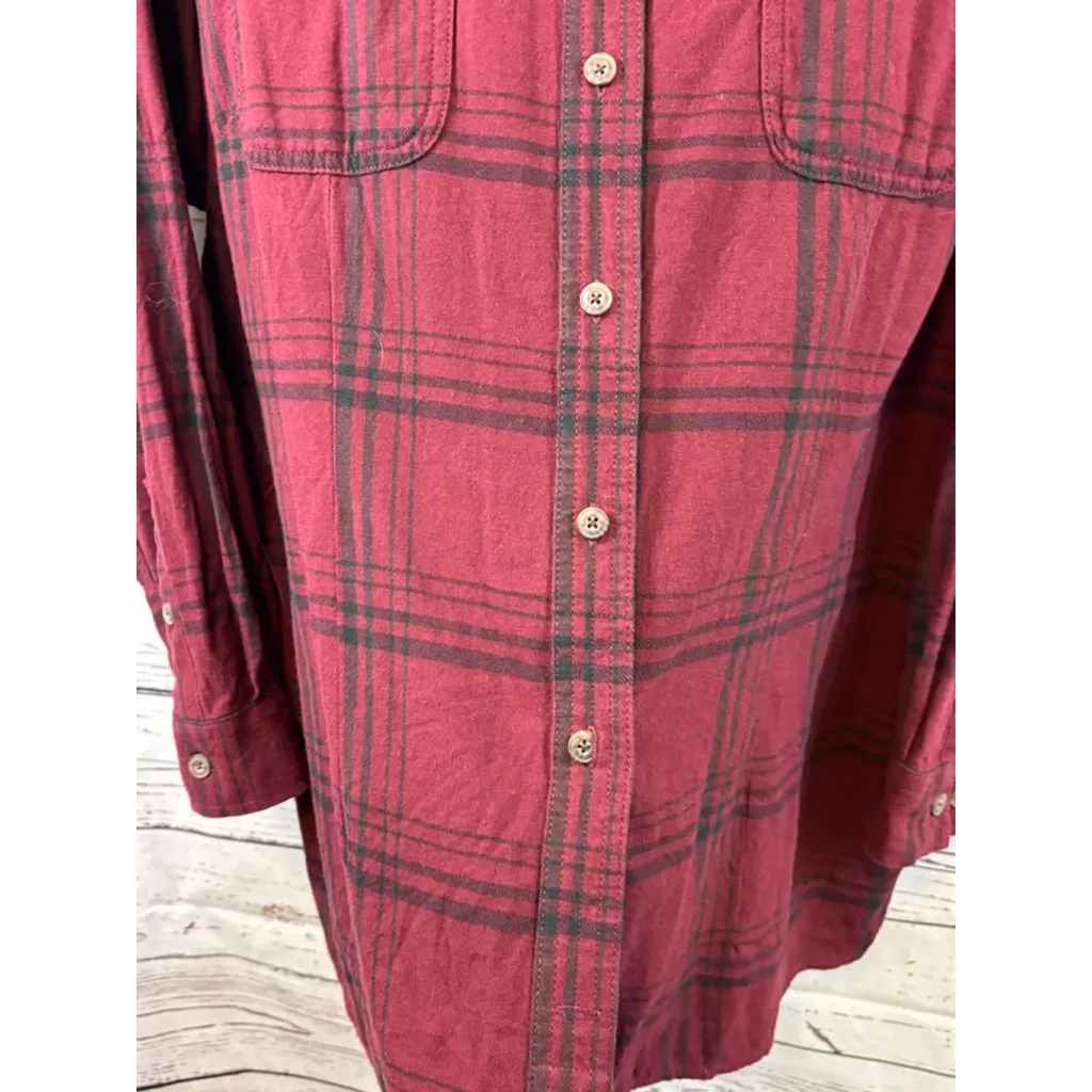 Women's Duluth Trading Red & Black Plaid Button Down Shirt 2X - Image 5