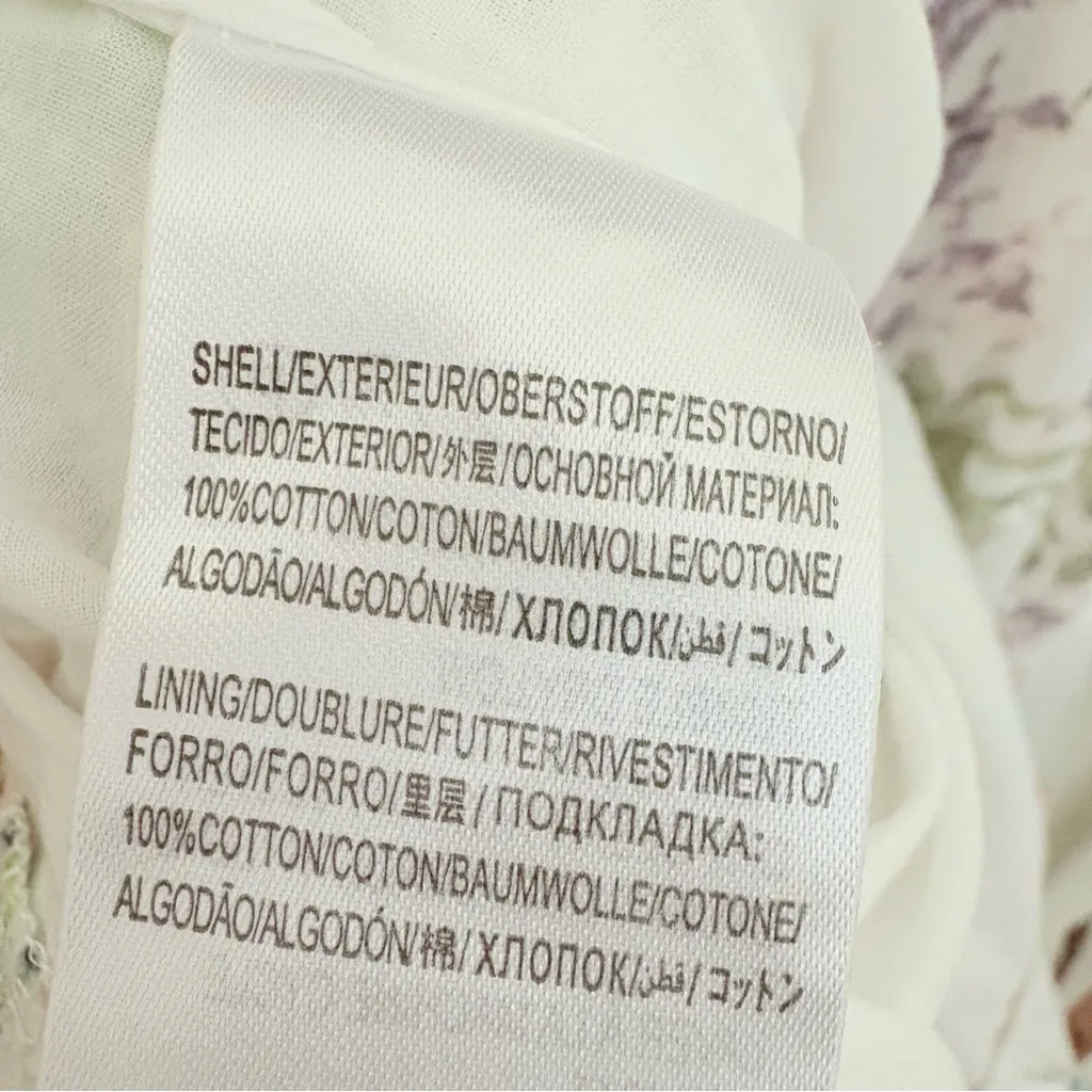 FARM RIO Nanaju Floral White Midi Dress Sleeveless Smocked Tiered Size S - Image 14