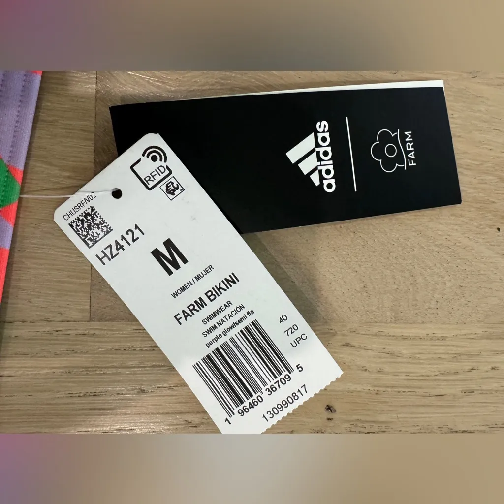 Farm Rio x Adidas Palm Tree High Waist Bikini Bottoms size medium NWT - Image 5