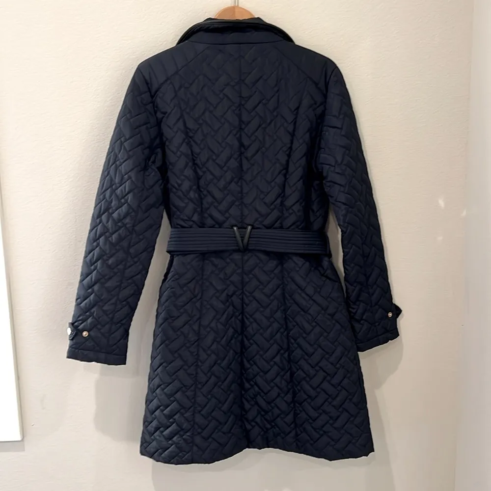 Cole Haan Quilted Puffer Trenchcoat Belted Jacket | Women’s Medium - Image 7