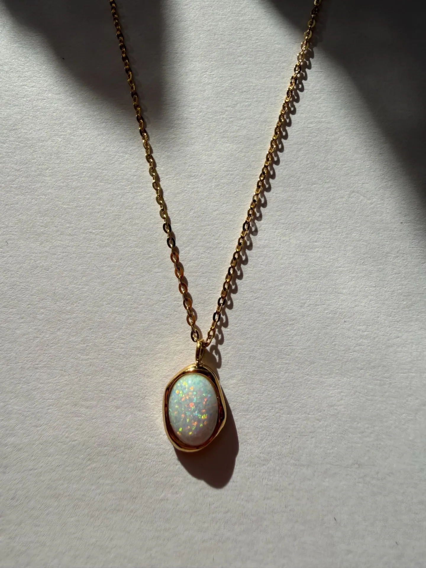 Dainty opal gold necklace - Image 4