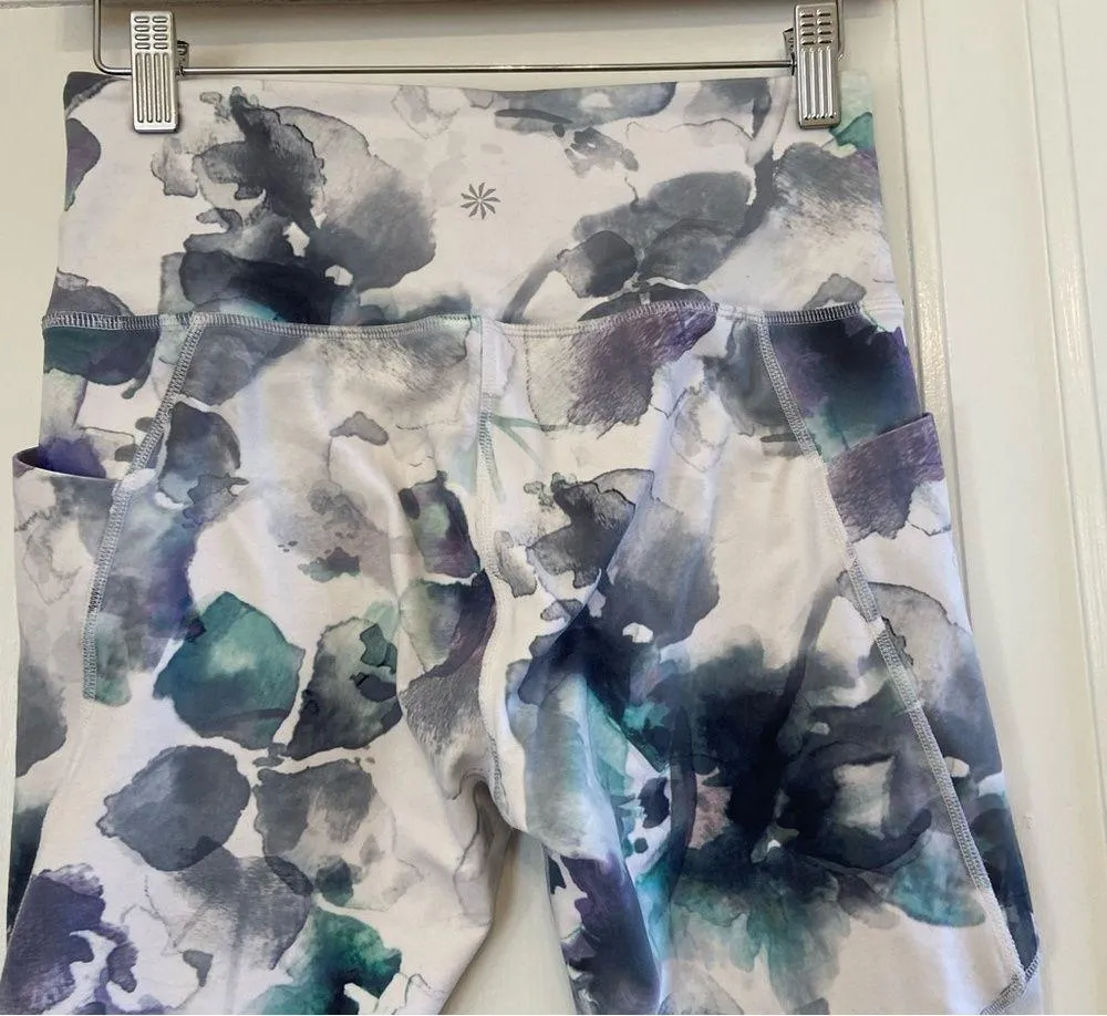 Athleta Floral Mudra mesh high rise crop leggings - Image 3