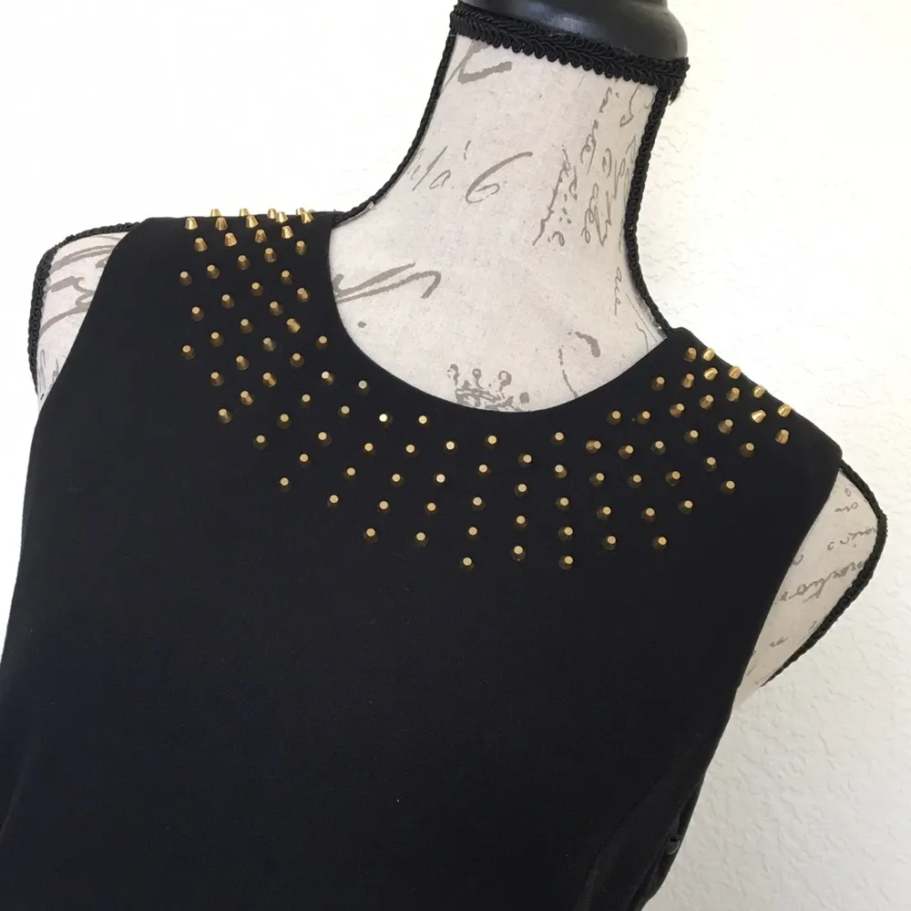 Calvin Klein Studded Neckline Black Shift Dress - Image 2