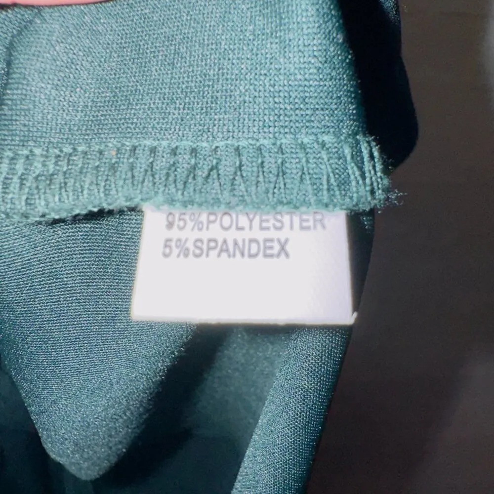 Amazon Brand Women's Green Short Sleeve Faux Wrap Bodycon Midi Dress size small - Image 6