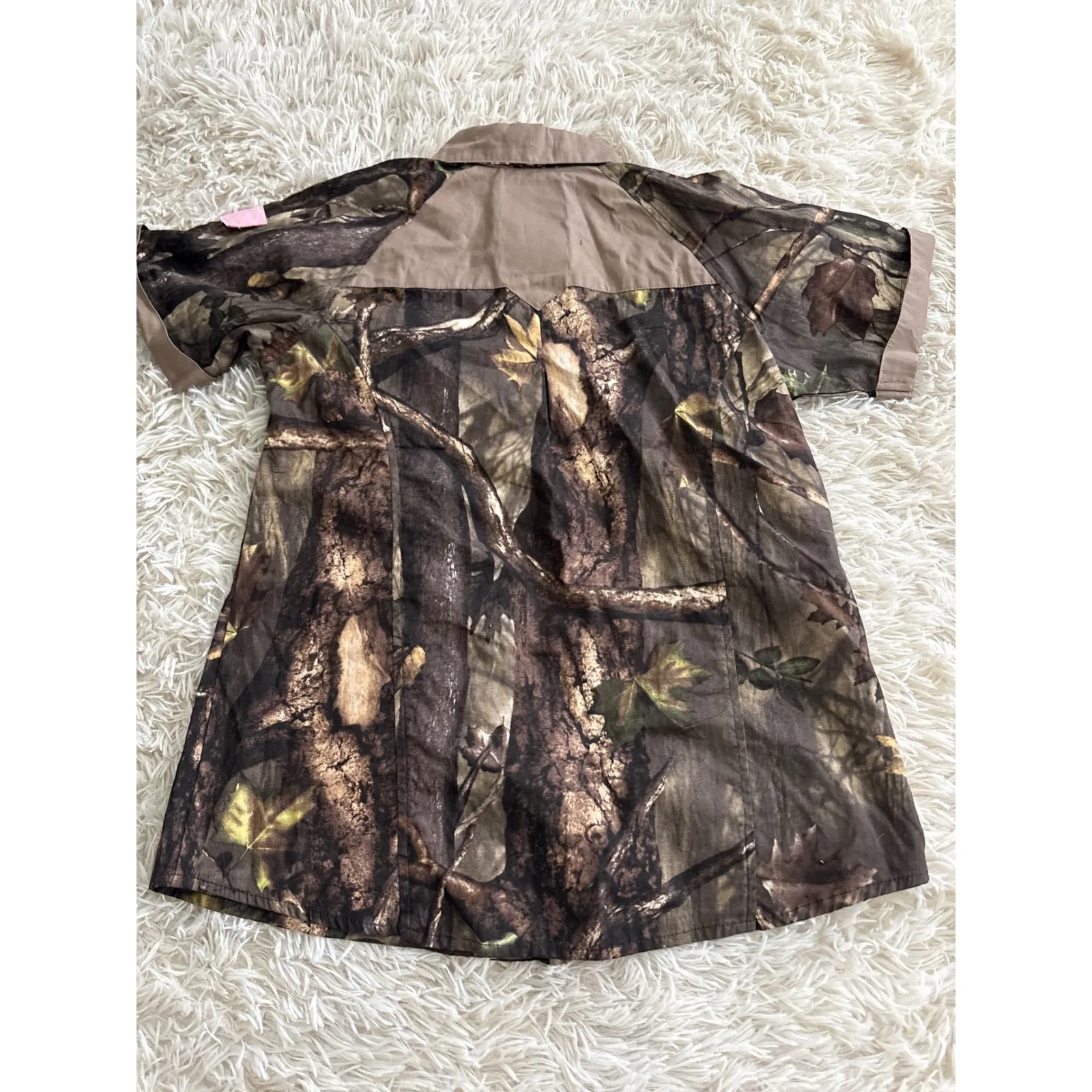 Master Sportswoman Camouflage Button Up Short Sleeve Shirt Outdoor Gear Womens M Brown Size M - Image 5