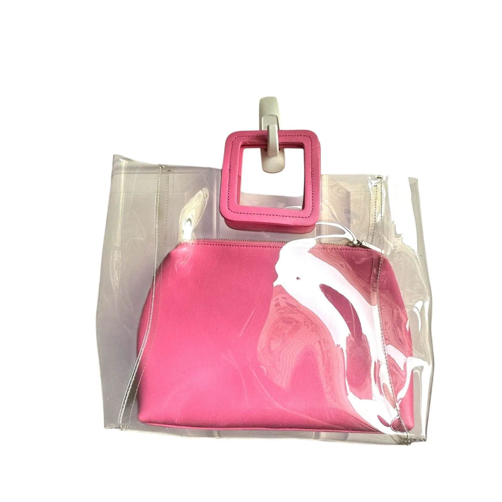 STAUD‎ Shirley Clear Handle PVC Bag Pink - Image 5