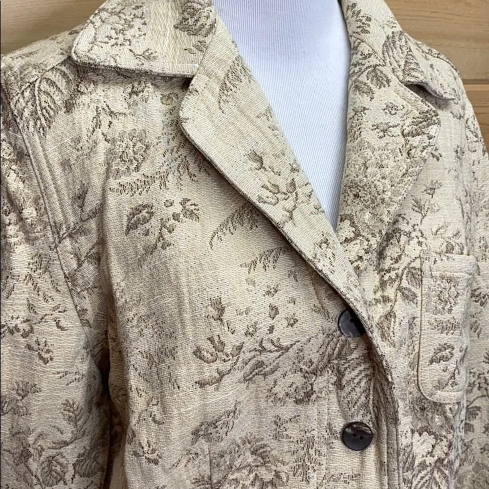 J. Jill Tree Branches Button Up Blazer Jacket ST T - Image 2