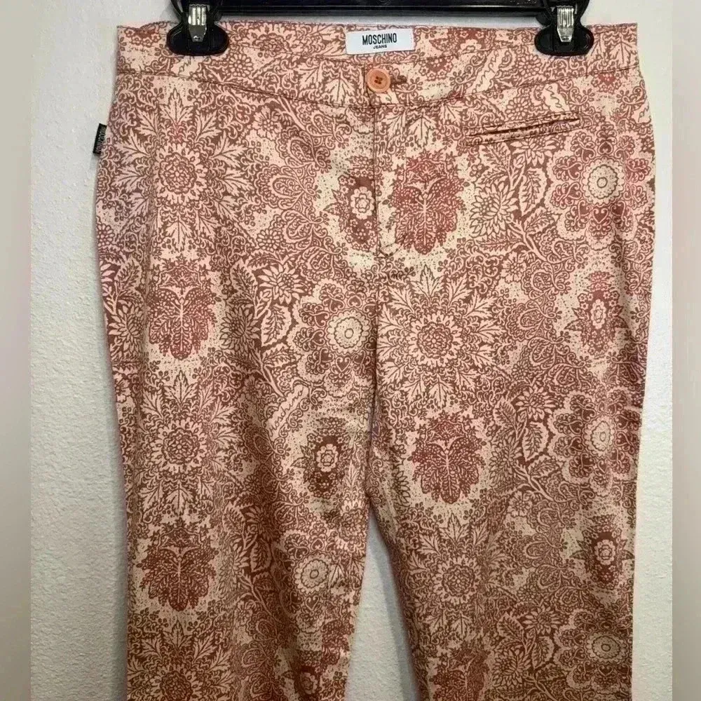 MOSCHINO JEANS Donna Boho Floral Vintage Y2K High‎ Rise Cropped Bootcut Jean - Image 2