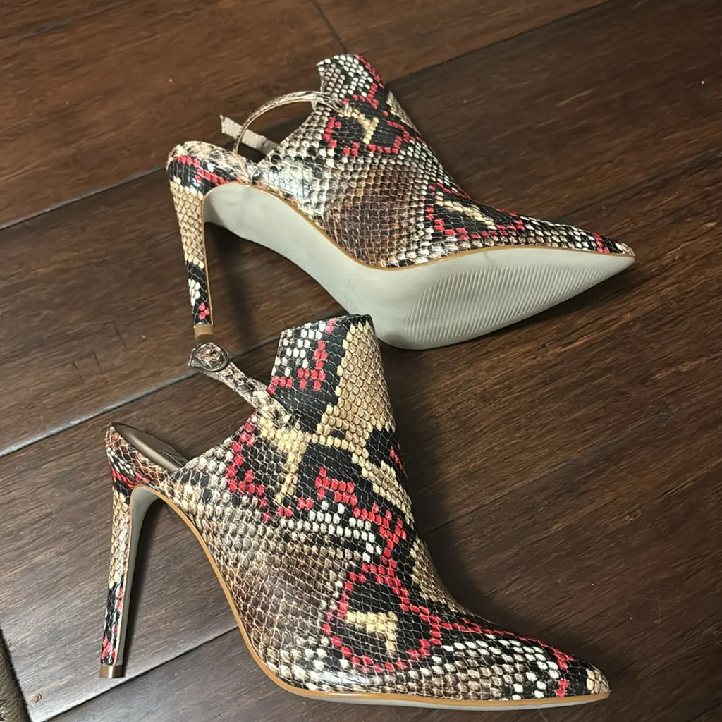 Steve Madden Daily Snake Animal Print Sling-Back Pumps Heels 8M new - Image 6