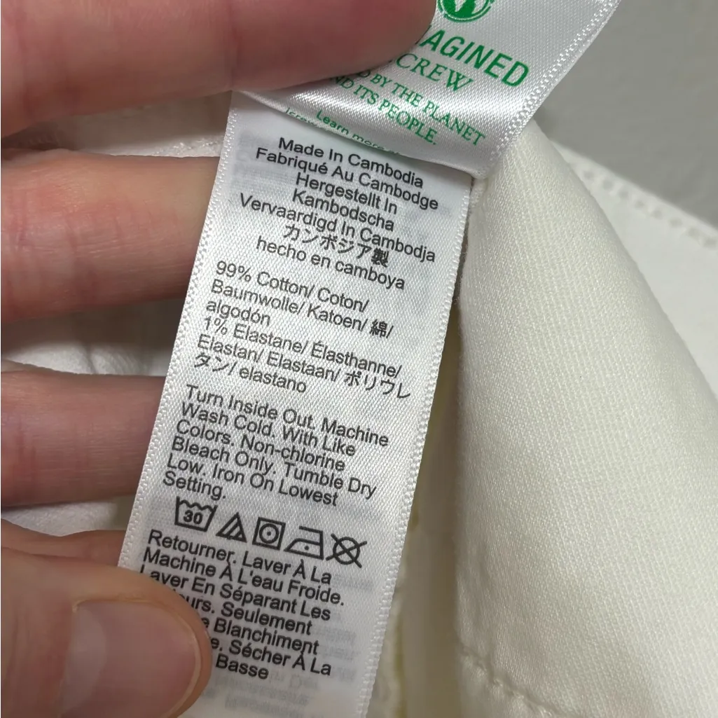 NWT J. Crew Factory Women’s Classic Denim Shorts in White - Image 5