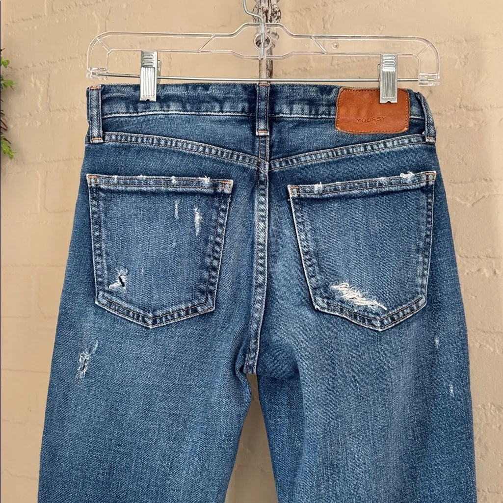 Moussy Vintage jeans distressed denim Blue Size 25 - Image 5