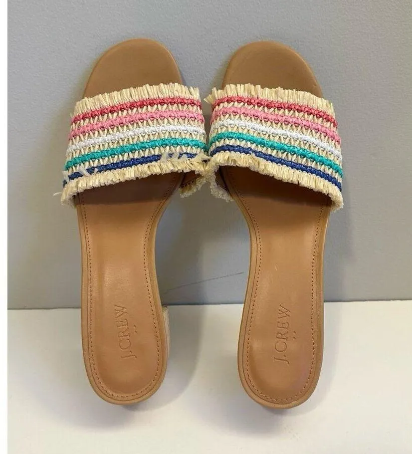J.Crew Factory Woven Mule Heels Size 11 - Image 5