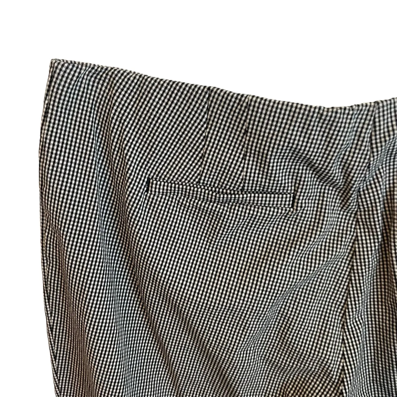 J Jill Women Ankle Pants 16 Petite‎ Stretch Black White Checked Preppy Coastal - Image 4