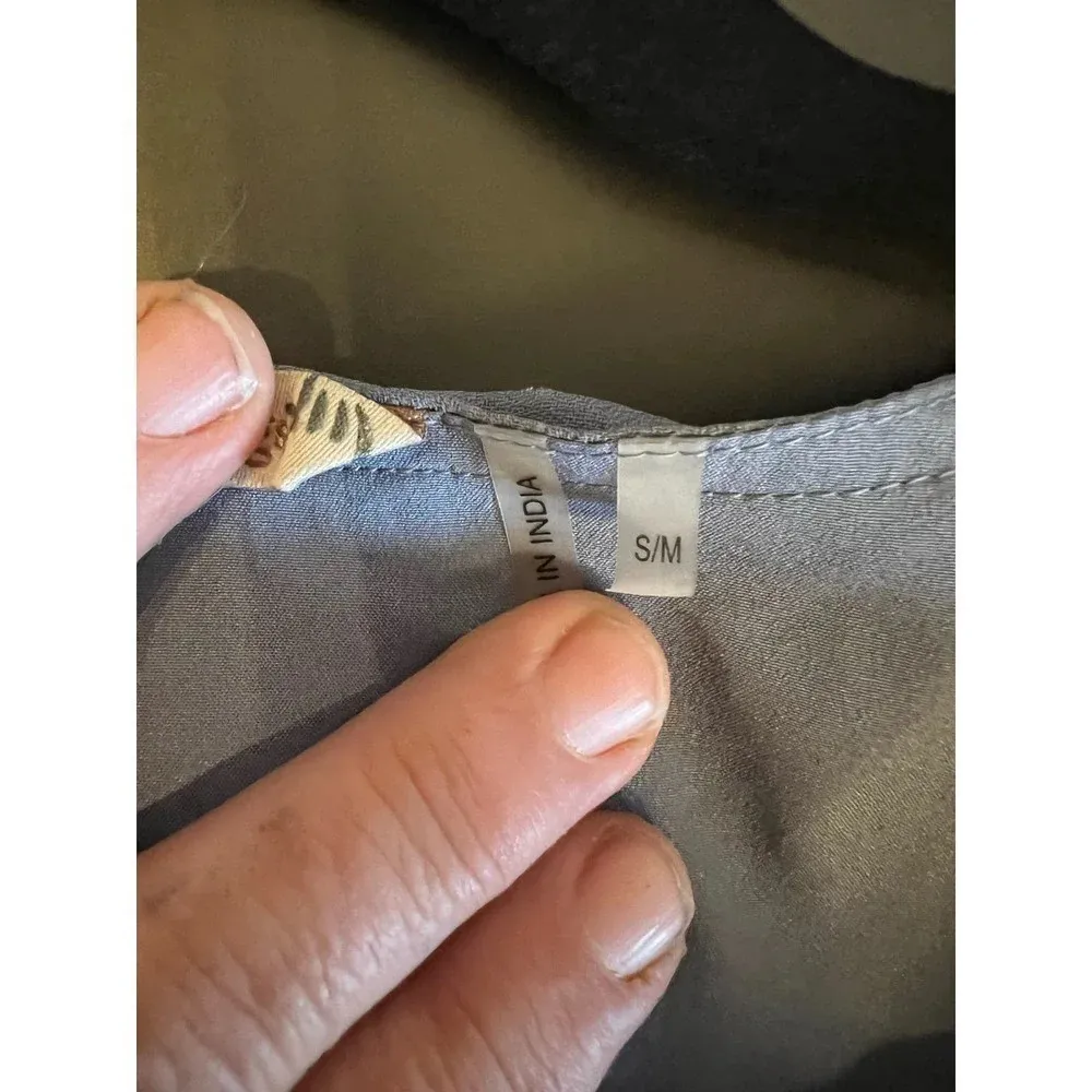 Soft Surroundings Kimono Embroidered w/Fringe bohemian western size M - Image 3