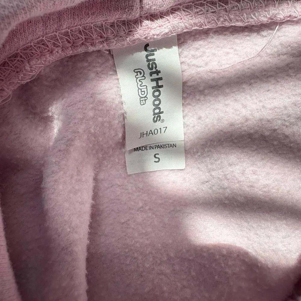 Just Hoods Light Pink Hoodie Size Small EUC - Image 2